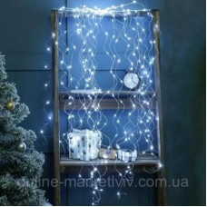 Гирлянда Конский хвост от сети, 2,5 м, 20 нитей, 500 LED, Холодный белый