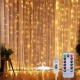 Гирлянда Штора, от USB, 3х2м, 200 LED, Теплый белый
