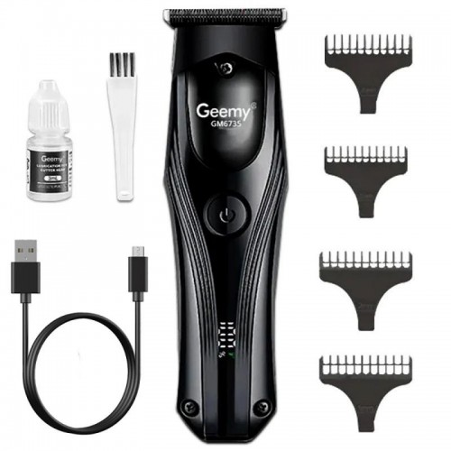 Акумуляторна машинка для стрижки, 4 насадки, Geemy GM-6735