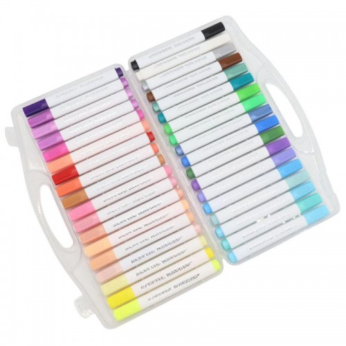 Акриловые маркеры для рисования 36 шт, в кейсе, Water color pen 655 Акриловые маркеры для рисования 36 шт, в кейсе, Water color pen 655