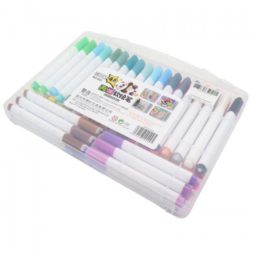 Акриловые маркеры для рисования 48 шт, в кейсе, Water color pen 655 Акриловые маркеры для рисования 48 шт, в кейсе, Water color pen 655