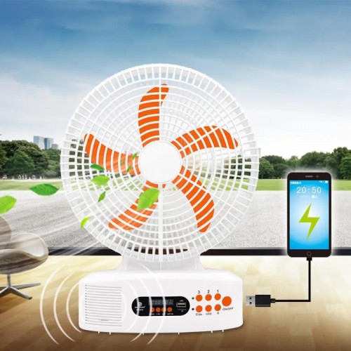 Акумуляторний вентилятор із сонячною панеллю, Bluetooth, радіо, 10Вт Акумуляторний вентилятор із сонячною панеллю, Bluetooth, радіо, 10Вт
