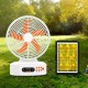 Акумуляторний вентилятор із сонячною панеллю, Bluetooth, радіо, 10Вт
