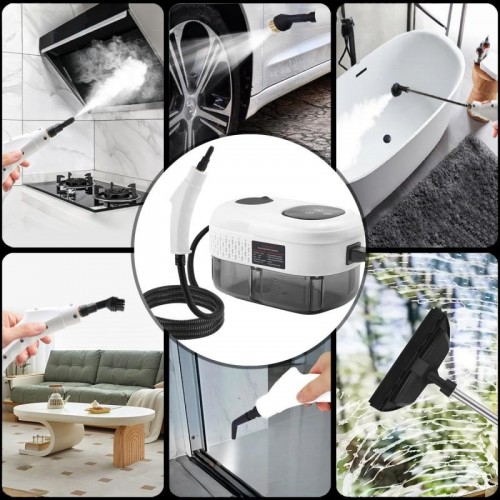 Портативний пароочисник 2500Вт, 1,2л + 7 насадок