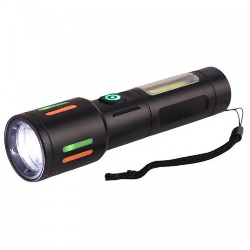 Ручной фонарь аккумуляторный XPE+COB, 8800мАч, 5 режимов, BL 612
