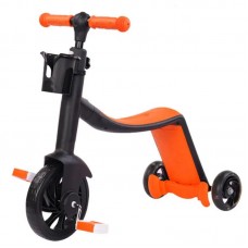 Дитячий самокат Беговел велосипед Scooter 3 в 1, Помаранчевий