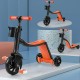 Дитячий самокат Беговел велосипед Scooter 3 в 1, Помаранчевий
