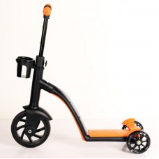 Дитячий самокат Беговел велосипед Scooter 3 в 1, Помаранчевий
