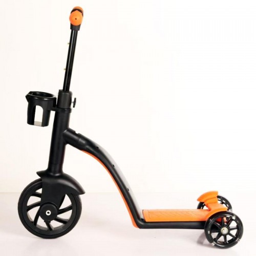 Дитячий самокат Беговел велосипед Scooter 3 в 1, Помаранчевий