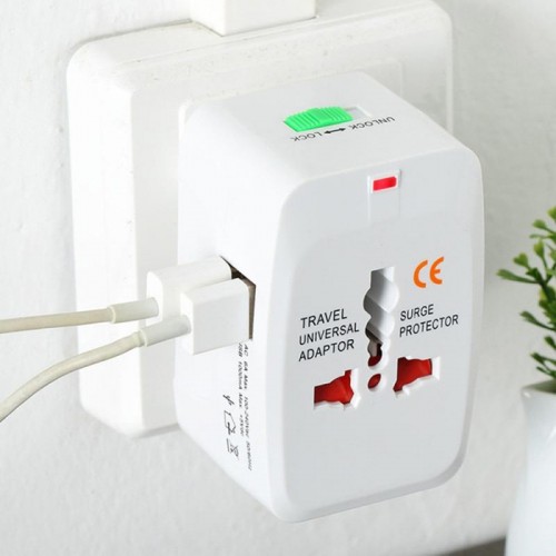 Универсальник переходник для розеток (EU-US-UK-CN-JP-IN), с USB Универсальник переходник для розеток (EU-US-UK-CN-JP-IN), с USB