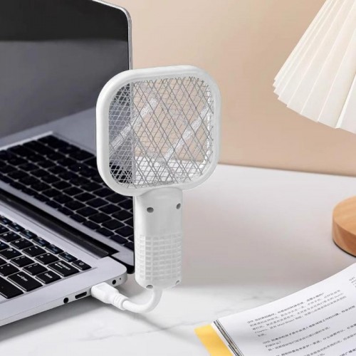 Электрическая мухобойка ракетка (17×9,7см), от USB, Белый