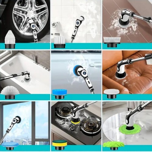 Аккумуляторная щетка для уборки + 9 насадок CLEANING BRUSH Аккумуляторная щетка для уборки + 9 насадок CLEANING BRUSH