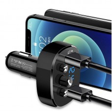 Автомобільний FM модулятор 18W Bluetooth+QC3.0, XO BCC03