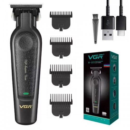 Аккумуляторная машинка для стрижки, 4 насадки, 2000мАч, USB, VGR 995 Pro