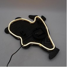 Настенные часы с подсветкой Панда — LED светящиеся часы от USB и батарейки