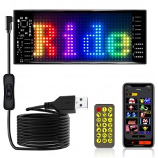 LED панель для авто з Bluetooth 17,3х7см - керування зі смартфона