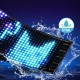 Світлодіодна LED панель для авто (17,3х7см), з Bluetooth, від USB