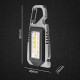 Міні ліхтар брелок з USB та карабіном, 8 LED, Сірий