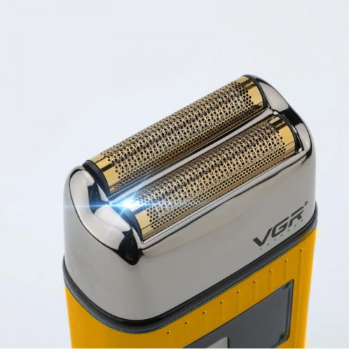 Электробритва шейвер VGR V-357 с USB и LED дисплеем, Желтая Электробритва шейвер VGR V-357 с USB и LED дисплеем, Желтая
