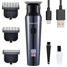 Аккумуляторная машинка для стрижки 3 насадки, с USB, SK-16047
