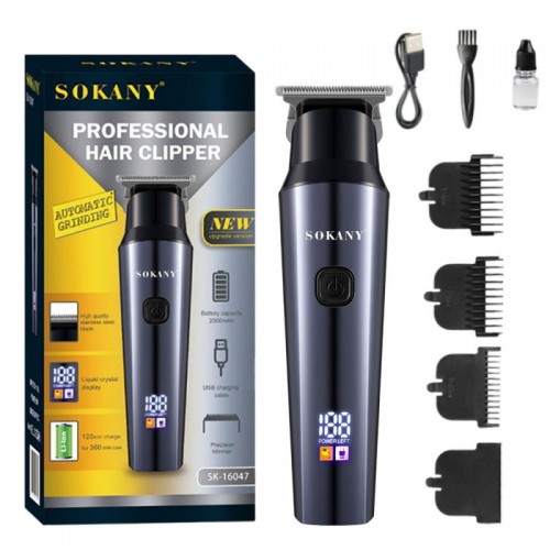 Аккумуляторная машинка для стрижки 3 насадки, с USB, SK-16047 Аккумуляторная машинка для стрижки 3 насадки, с USB, SK-16047