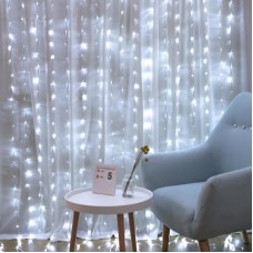 Гирлянда Водопад от сети 3*2 м 360LED, 12PCS Xmas W-3, Холодный белый