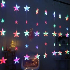 Гирлянда штора от сети 3*1,8 м 120LED, Звездопад XMAS Multi, Мультиколор