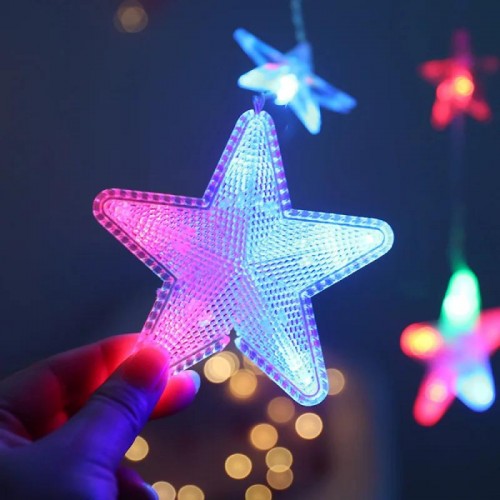 Гірлянда штора від мережі 3*1,8 м 120LED, Зорепад XMAS Multi, Мультиколор Гірлянда штора від мережі 3*1,8 м 120LED, Зорепад XMAS Multi, Мультиколор