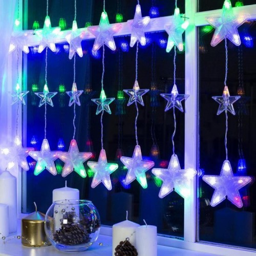 Гірлянда штора від мережі 3*1,8 м 120LED, Зорепад XMAS Multi, Мультиколор Гірлянда штора від мережі 3*1,8 м 120LED, Зорепад XMAS Multi, Мультиколор
