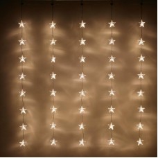 Гирлянда штора от сети 3*1,8 м 120LED, Звездопад XMAS WW, Теплый белый