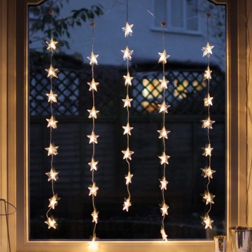 Гирлянда штора от сети 3*1,8 м 120LED, Звездопад XMAS WW, Теплый белый