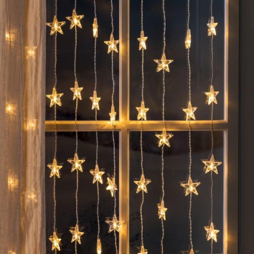 Гирлянда штора от сети 3*1,8 м 120LED, Звездопад XMAS WW, Теплый белый