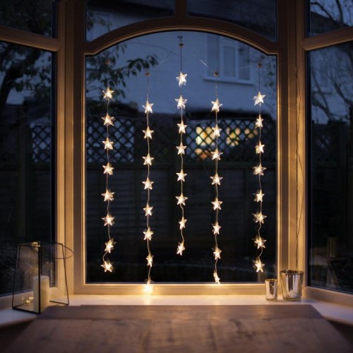 Гирлянда штора от сети 3*1,8 м 120LED, Звездопад XMAS WW, Теплый белый