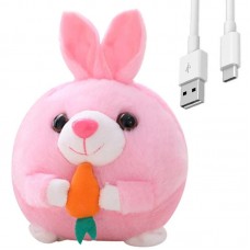 Кролик інтерактивний з USB музичний стрибунець рожевий NJ-00100