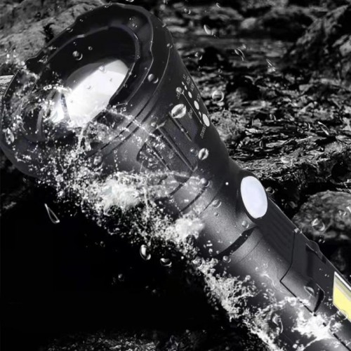 Фонарь ручной от USB, 3+1 режима+COB, PANTHER PT-8182 с боковой лампой
