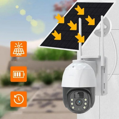 Вулична IP камера відеоспостереження із сонячною панеллю WiFi, tp8 v380 pro solar