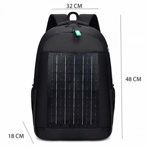 Рюкзак со встроенной солнечной панелью 10Вт, (48×32×18 см), USB Рюкзак со встроенной солнечной панелью 10Вт, (48×32×18 см), USB
