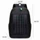 Рюкзак со встроенной солнечной панелью 10Вт, (48×32×18 см), USB