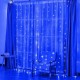 Гірлянда штора від мережі (2,5 х1, 5 м) 240 LED прозорий шнур, Синя