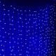 Гірлянда штора від мережі (2,5 х1, 5 м) 240 LED прозорий шнур, Синя