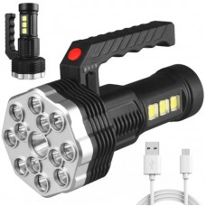 Фонарь аккумуляторный ручной, 4 режима, с USB зарядкой, BL-913