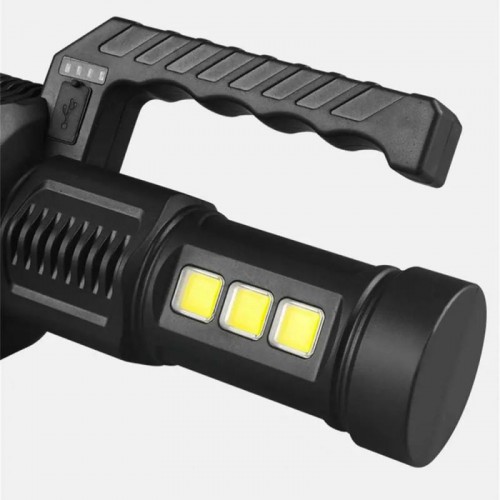 Фонарь аккумуляторный ручной, 4 режима, с USB зарядкой, BL-913