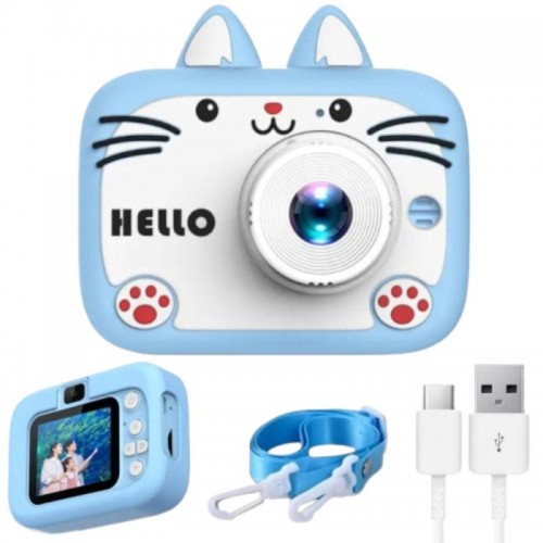 Дитяча цифрова камера 40MP, X900 Cat, USB, синя