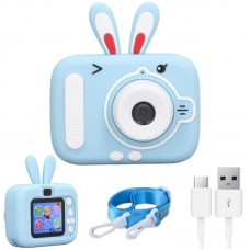 Дитячий цифровий фотоапарат 20МП, від USB, X900 Rabbit, Блакитний