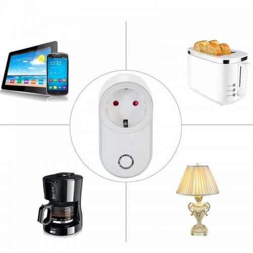 Розумна розетка 10А з керуванням з телефону WI FI socket