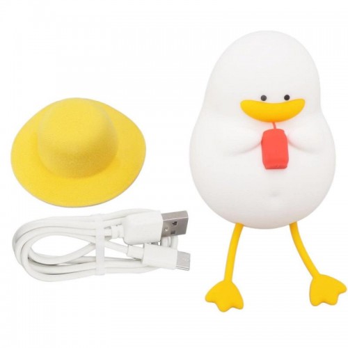 Детский силиконовый ночник Утка, от USB, Теплый белый Детский силиконовый ночник Утка, от USB, Теплый белый