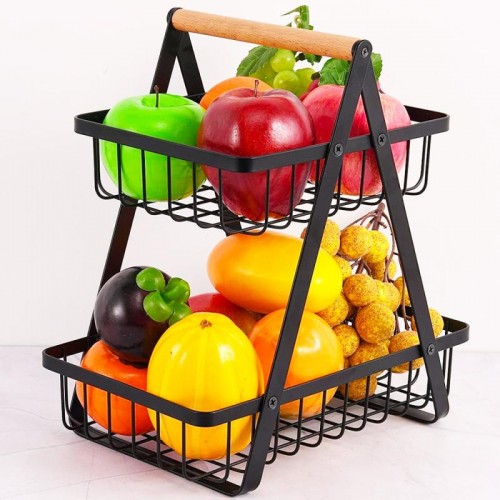 Кошик для фруктів 2 яруси, 32х30х18см, Vegetable and fruit storage rack