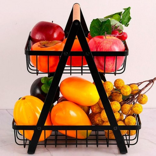 Кошик для фруктів 2 яруси, 32х30х18см, Vegetable and fruit storage rack