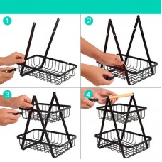 Корзина для фруктов 2 яруса, 32х30х18см, Vegetable and fruit storage rack