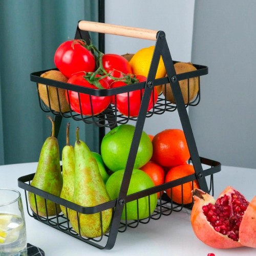 Кошик для фруктів 2 яруси, 32х30х18см, Vegetable and fruit storage rack